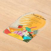 Invitations En Acrylique Retraite Adieu Tropical Beach Cocktail Party (Poser)