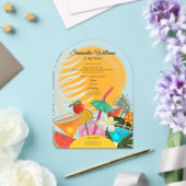 Invitations En Acrylique Retraite Adieu Tropical Beach Cocktail Party (Insitu (Mariage))