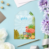 Invitations En Acrylique Retraite Tropicale Flamant Rose (Insitu (Mariage))
