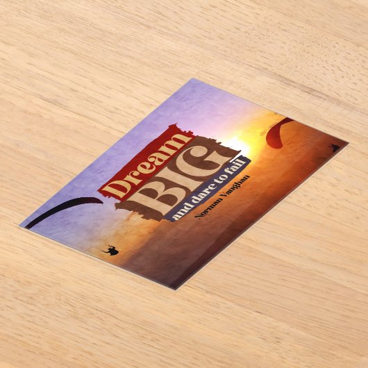 Invitations En Acrylique Rêver Gros Et Oser Échouer (Poser)