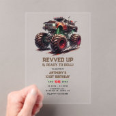 Invitations En Acrylique Revved Up & Ready to Roll ! Anniversaire du camion (In situ (ordinateur de poche))