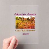 Invitations En Acrylique Rice fields aventure attend le nom de la douche nu (In situ (ordinateur de poche))