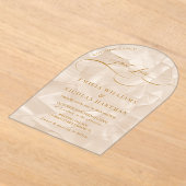 Invitations En Acrylique Rien De Chic Mariage beige (Poser)