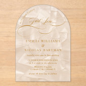 Invitations En Acrylique Rien De Chic Mariage beige (Recto)