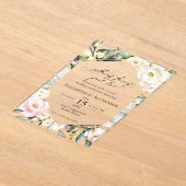Invitations En Acrylique Rien de fabuleux d'aimer Floral Photo Boho Mariage (Poser)