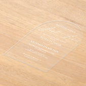 Invitations En Acrylique Rien De Fancy Just Love Mariage intime (Poser)