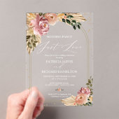Invitations En Acrylique Rien De Fancy Just Love Mariage intime (In situ (ordinateur de poche))
