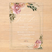Invitations En Acrylique Rien De Fancy Just Love Mariage intime (Recto)