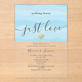 Invitations En Acrylique Rien De Fancy Just Love Mariage Réception (Recto)