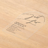 Invitations En Acrylique Rien De Fancy Just Love Modern Mariage (Poser)