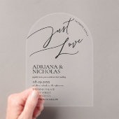 Invitations En Acrylique Rien De Fancy Just Love Modern Mariage (In situ (ordinateur de poche))