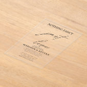 Invitations En Acrylique Rien de fantaisie Juste Amour Mariage (Poser)