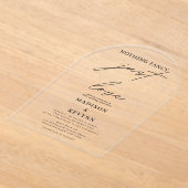 Invitations En Acrylique Rien de fantaisie Juste Amour Mariage (Poser)