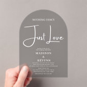 Invitations En Acrylique Rien de fantaisie Juste Amour Mariage (In situ (ordinateur de poche))