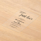 Invitations En Acrylique Rien de fantaisie Juste Amour Mariage Décontracté (Poser)