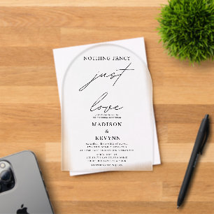 Invitations En Acrylique Rien de Fantastique Juste un Mariage d'Amour