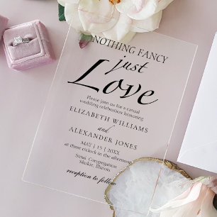 Invitations En Acrylique Rien de Fantastique, Juste un Script d'Amour pour