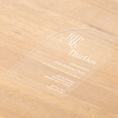 Invitations En Acrylique RIP 30s 40th Birthday Party (Poser)