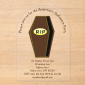 Invitations En Acrylique RIP Halloween café de Doom personnalisé (Recto)
