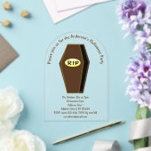Invitations En Acrylique RIP Halloween café de Doom personnalisé (Insitu (Mariage))