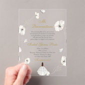 Invitations En Acrylique Robe blanche Quinceanera silhouette espagnole (In situ (ordinateur de poche))