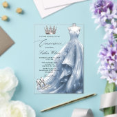 Invitations En Acrylique Robe bleue d'argent Princesse Quinceañera (Insitu (Mariage))