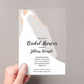 Invitations En Acrylique Robe de Fête des mariées et voile (In situ (ordinateur de poche))