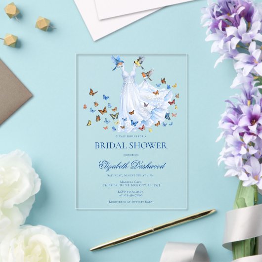 Invitations En Acrylique Robe de princesse de conte de fée capricieuse pour (Insitu (Mariage))