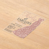 Invitations En Acrylique Robe Parties scintillant élégante | Quarante et fa (Poser)