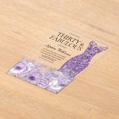 Invitations En Acrylique Robe pourpre Trente et fabuleux 30e anniversaire (Poser)