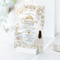 Robes de Quinceanera Ivoire Or Crème Blanche Flora