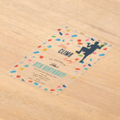 Invitations En Acrylique Rock Escalade mignonne Anniversaire de enfant Part (Poser)