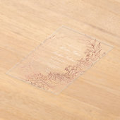 Invitations En Acrylique Roes de fleurs romantiques Mariage de couronne d'o (Poser)