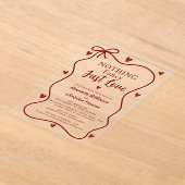 Invitations En Acrylique Roeurs Rouges Rien de Fantaisiste Juste un Script  (Poser)