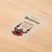 Invitations En Acrylique Romance gothique : Passion cachée. (Poser)