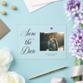 Invitations En Acrylique Romantic Photo Save the Date (Insitu (Mariage))