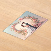 Invitations En Acrylique Romantic Wedding Couple Silhouette (Poser)