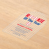 Invitations En Acrylique Rookie De L'Année Baseball 1er Anniversaire (Poser)