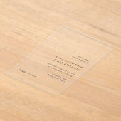 Invitations En Acrylique Rosa Elegant Mariage moderne (Poser)