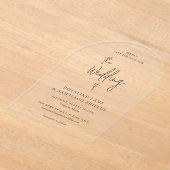 Invitations En Acrylique Rosalind Moderne Mariage élégant Enregistrer la da (Poser)