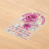 Invitations En Acrylique Rose d'argent rose parfait soeur acrylique anniver (Poser)