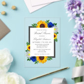 Invitations En Acrylique Rose de tournesol Daisy Automne Fête des mariées f (Insitu (Mariage))