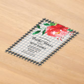 Invitations En Acrylique Rose Élégante sur Mariage Thème Gingham (Poser)