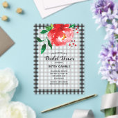 Invitations En Acrylique Rose Élégante sur Mariage Thème Gingham (Insitu (Mariage))