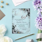 Invitations En Acrylique Rose foncé Vert 60e anniversaire (Insitu (Mariage))