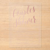 Invitations En Acrylique Rose moderne  Gold Couples Wedding shower (Recto)