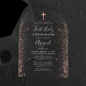 Invitations En Acrylique Rose Parties scintillant Or Pink Texte Arc Premièr