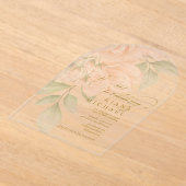 Invitations En Acrylique Rose souple Mariage transparent ID828 (Poser)