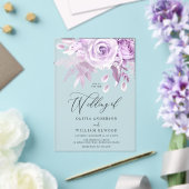 Invitations En Acrylique Rose violet enchanté Mariage moderne (Insitu (Mariage))