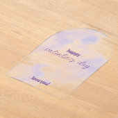 Invitations En Acrylique Rose - Violet Saint-Valentin (Poser)